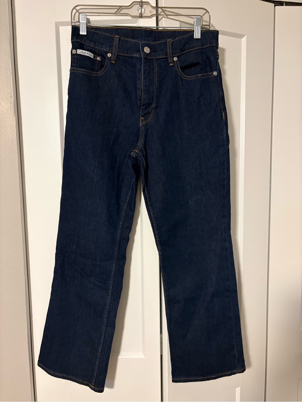 Calvin Klein Dark Blue Women’s High Rise Bootcut Jeans (27)